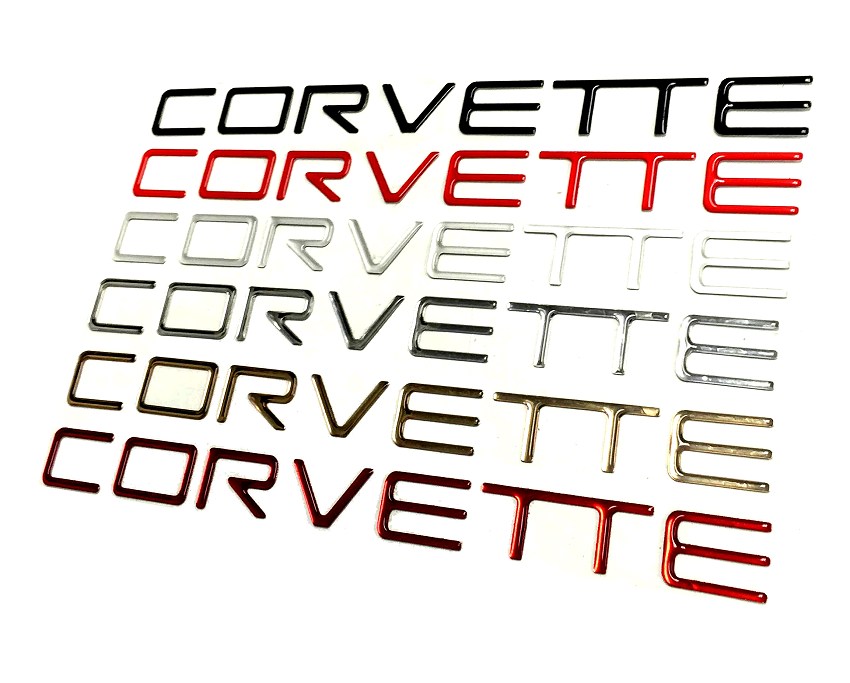 1991-1996 C4 Corvette Domed Front Bumper Lettering Inserts Letters